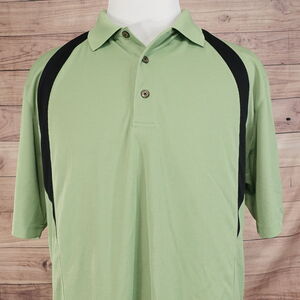 GRAND SLAM GOLF SHORT SLEEVE STRIPED POLYESTER POLO SHIRT MENS SIZE XL